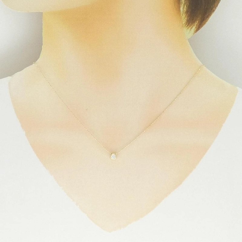 K18YG Dây chuyền kim cương 0.13CT - Hàng hiệu Chính hãng 860141