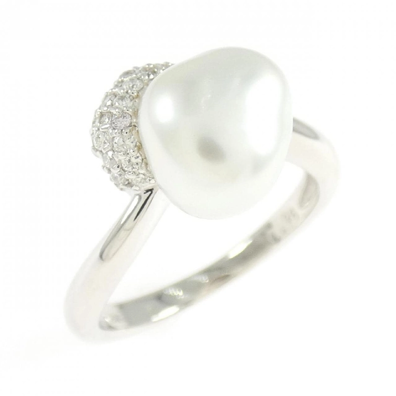 Nhẫn ngọc trai trắng K18WG 8mm - Hàng hiệu Authentic 854541