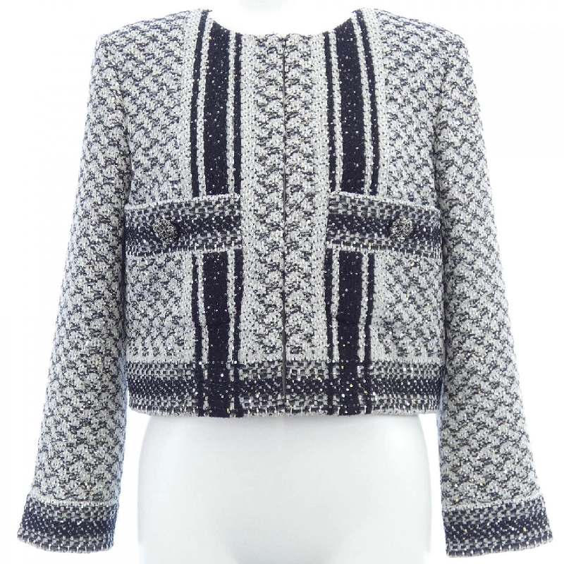 Áo khoác không cổ CHANEL P50631V37559 628895