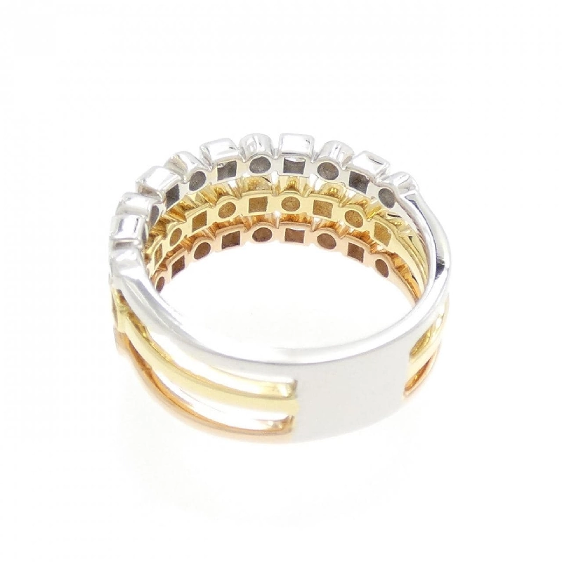 Nhẫn kim cương ba màu K18 0.88CT - Hàng hiệu Authentic 855592