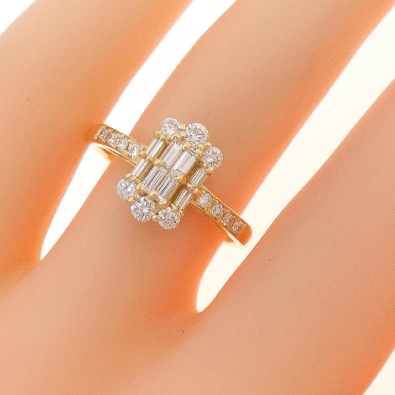 【Sản phẩm mới】Nhẫn kim cương K18YG 0.50CT 671543