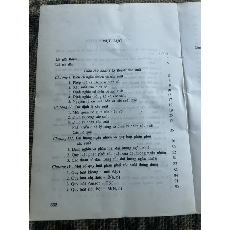 Lý thuyết xác suất & thống kê toán, 330 trang; 1996 1010705