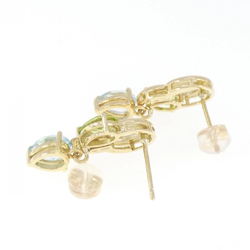 K18YG Đá màu Bông tai - Hàng hiệu Chính hãng 871931