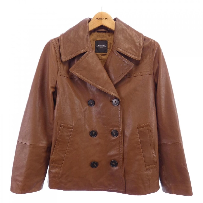 Max Mara cuối tuần 544104276 Áo khoác da 632690