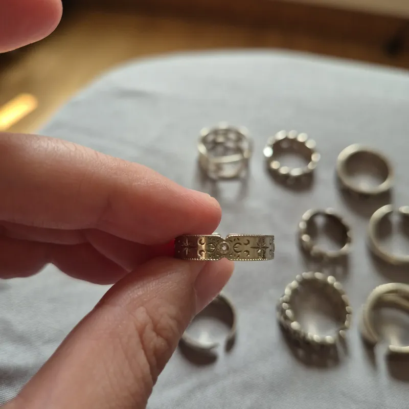 10 nhẫn nữ free size chất liệu bạc và mạ bạc 564170