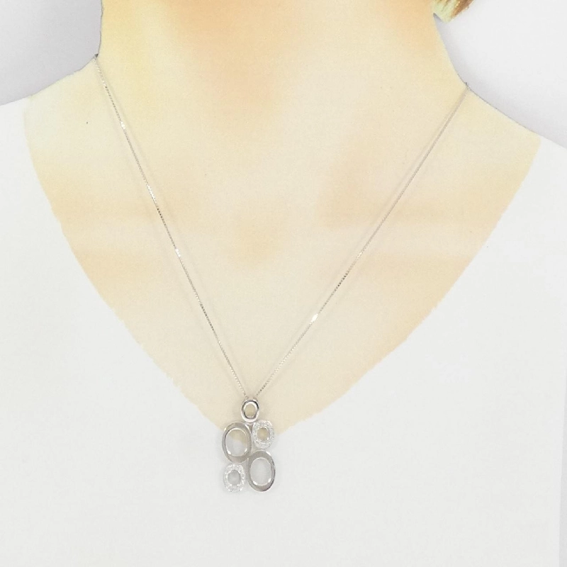 K18WG Dây chuyền kim cương 0.20CT - Hàng hiệu Authentic 865394