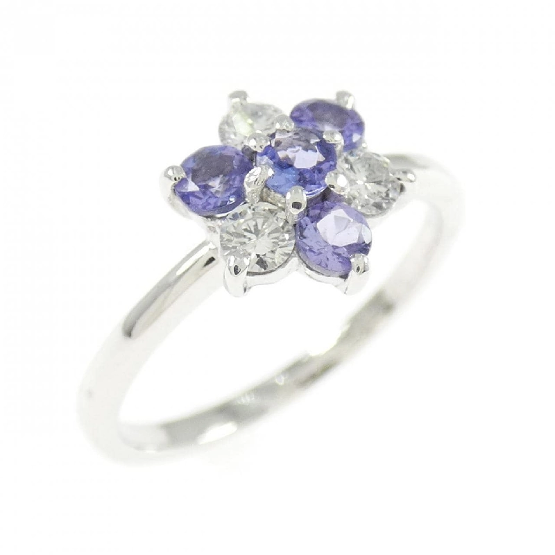 Nhẫn Tanzanite K18WG Hoa 670456