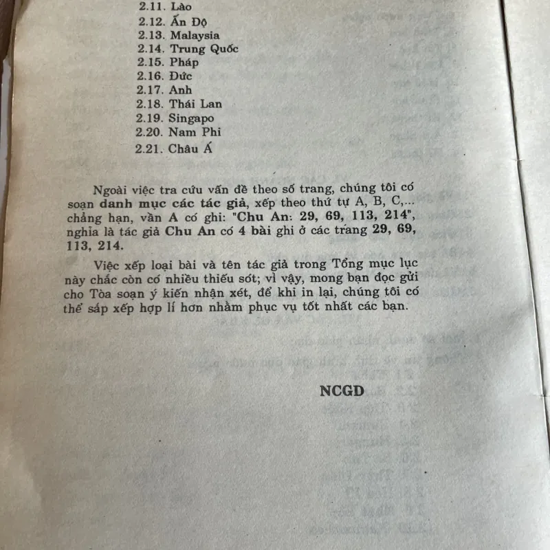 TẠP CHÍ NGHIÊN CỨU GIÁO DỤC - TỔNG MỤC LỤC 1969 - 1993 762297
