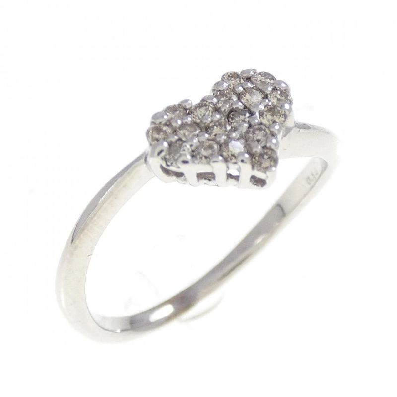 Nhẫn kim cương hình trái tim K18WG 0.14CT 666384