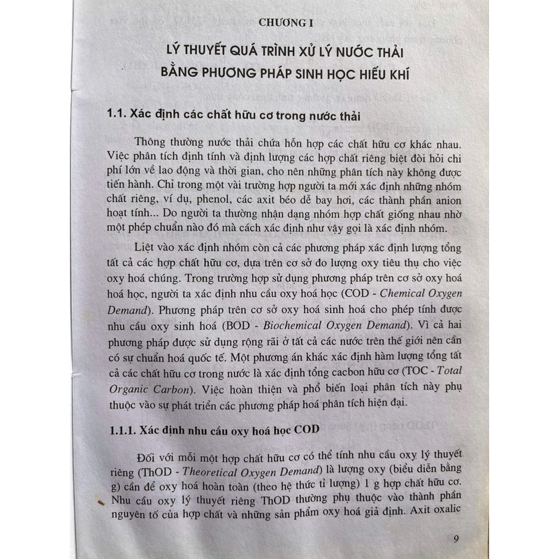 LÝ THUYẾT VÀ MÔ HÌNH HÓA QUÁ TRÌNH XỬ LÝ NƯỚC THẢI BẰNG PHƯƠNG PHÁP SINH HỌC 505204