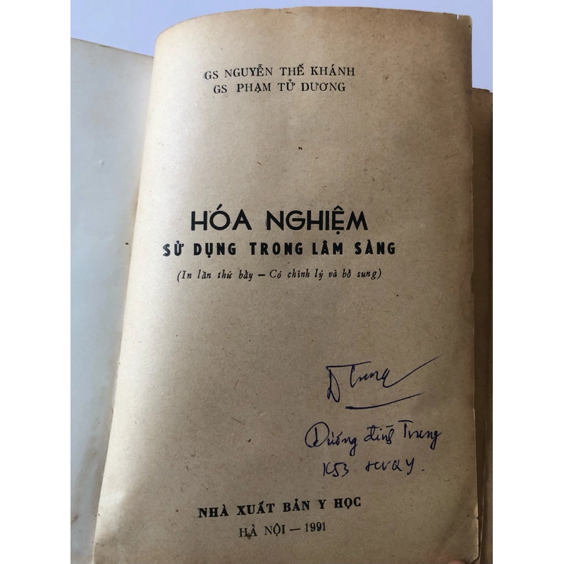 HOÁ NGHIỆM TRONG LÂM SÀNG  744 trang, nxb : 1991 311886