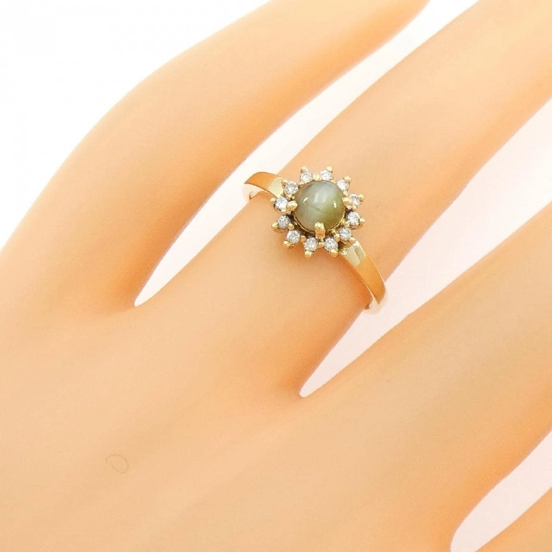 Nhẫn K18YG Chrysoberyl Cat's Eye 0.66CT - Hàng hiệu Chính hãng 848492