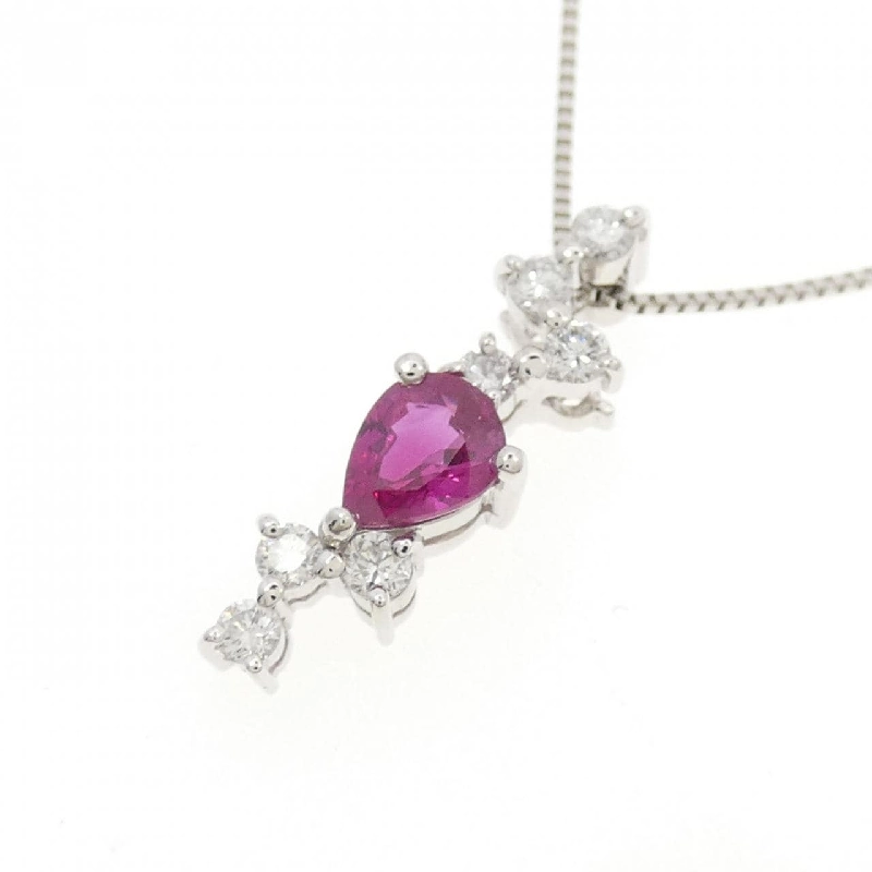 Dây chuyền ruby PT900/PT850 0.58CT - Hàng hiệu Authentic 867243