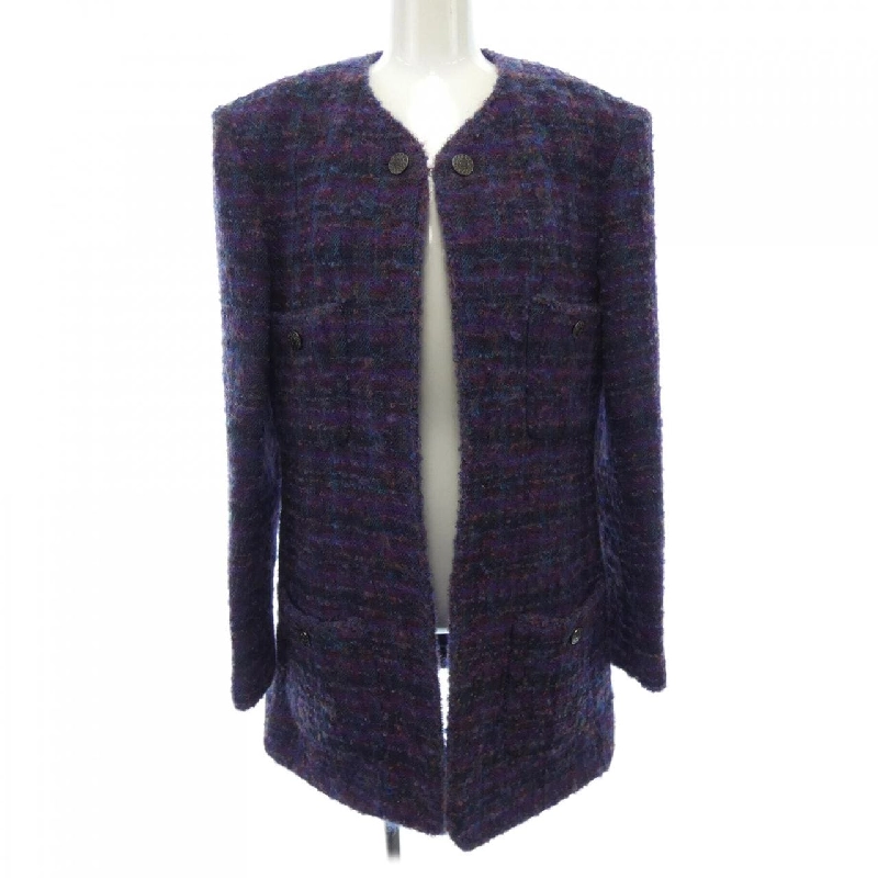 【Mã giảm giá】【Cổ điển】Áo khoác không cổ CHANEL 643220