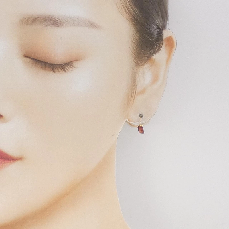 K18YG Garnet Bông tai - Hàng hiệu Chính hãng 864704