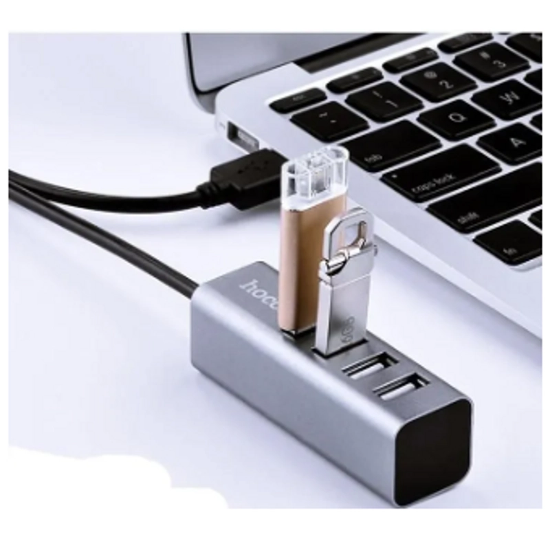 Hub Hoco 4 cổng USB tiện dụng giá gốc 173K (giảm 45%)-Màu bạc 331196