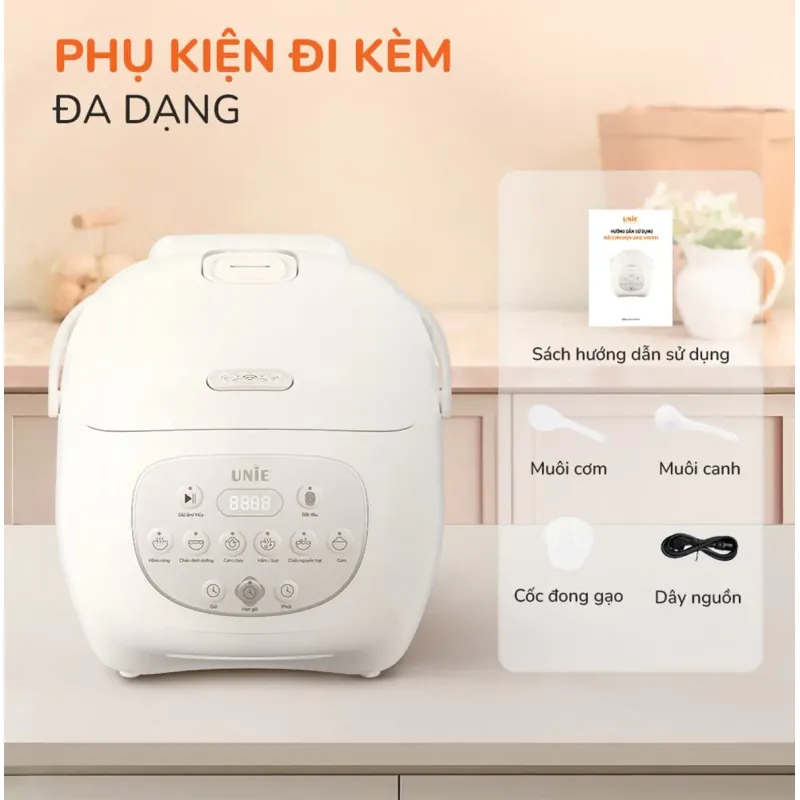 Nồi cơm điện lòng gốm tự nhiên UNIE URC815 mới 100% 596040