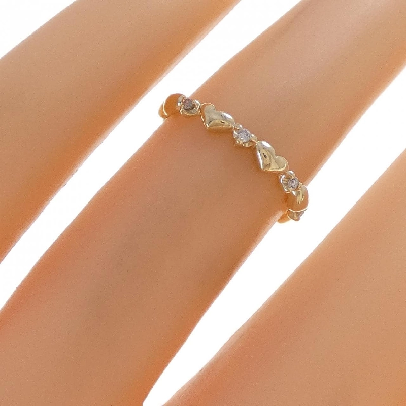 Nhẫn kim cương hình trái tim K10YG - Hàng hiệu Authentic 853861