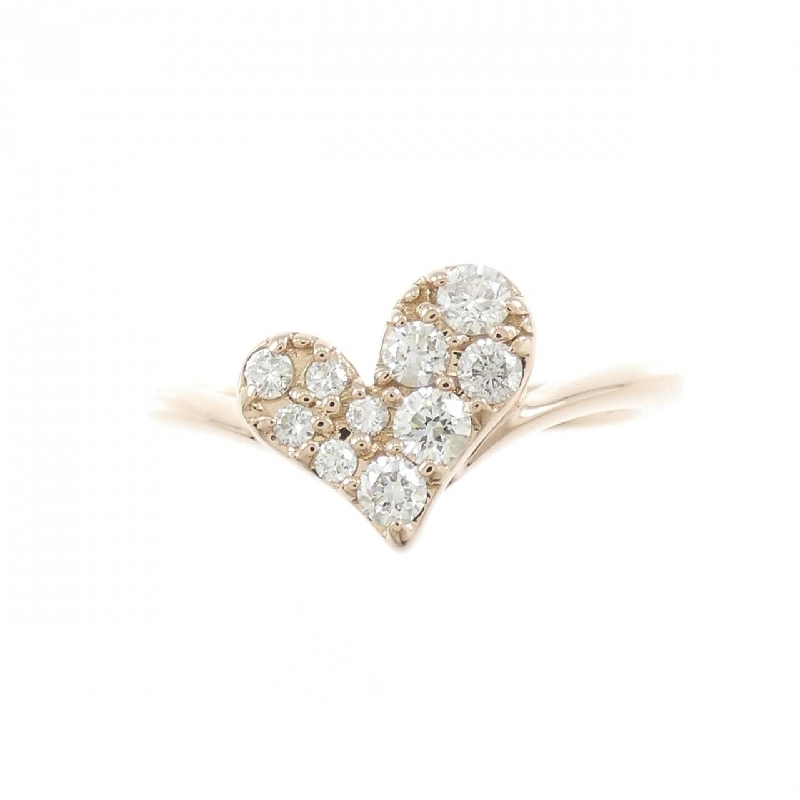 Nhẫn kim cương K18PG hình trái tim 0.30CT 670359