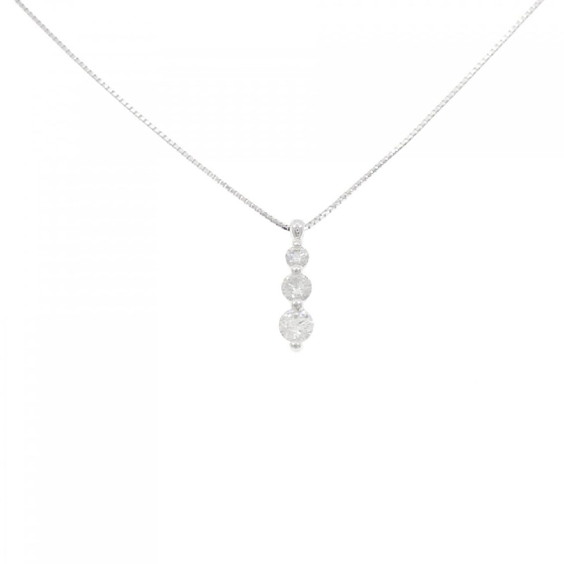 K18WG Dây chuyền kim cương 0.50CT - Hàng hiệu Chính hãng 859231