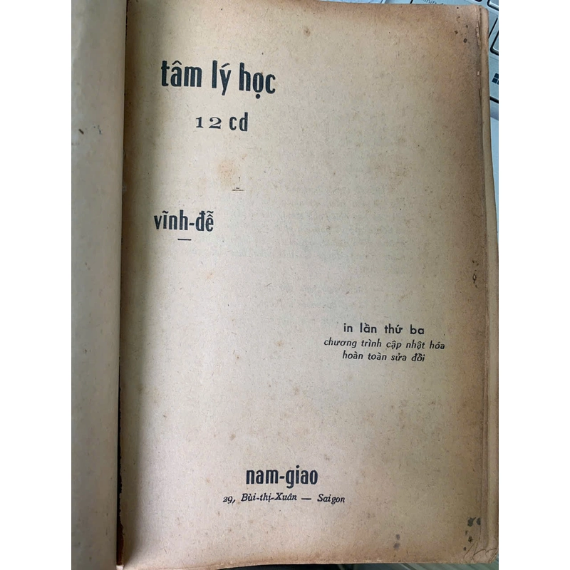 TÂM LÝ HỌC 12 CD - VĨNH ĐỄ 547508