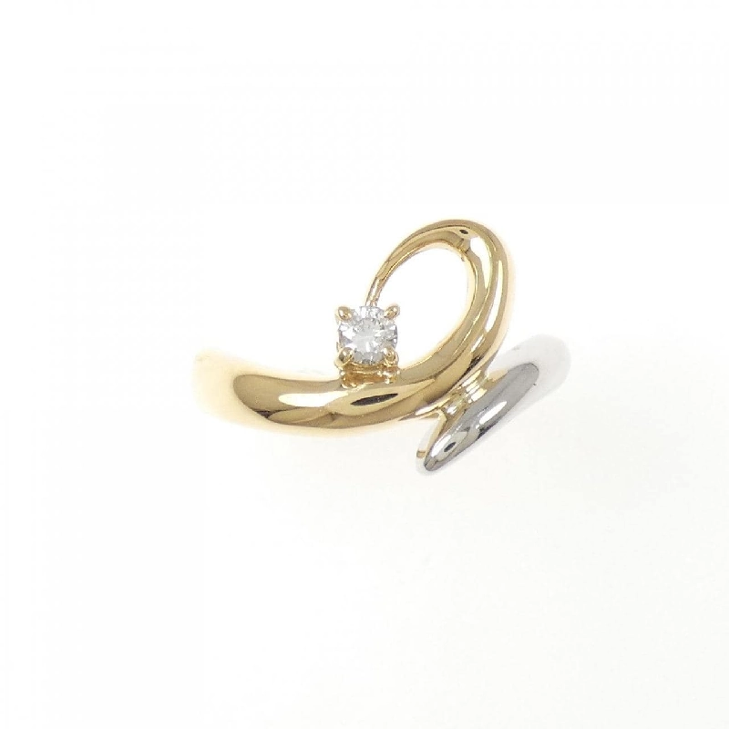 Nhẫn kim cương K18YG/PT900 0.08CT 669217