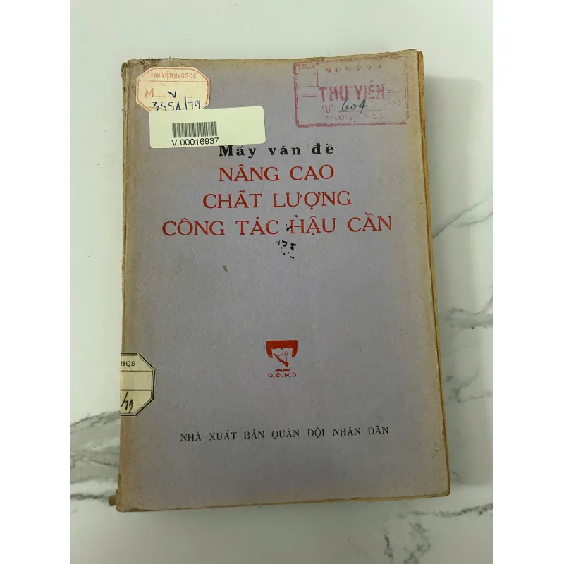 Mấy vấn đề nâng cao chất lượng công tác hậu cần – Nhiều tác giả 758284
