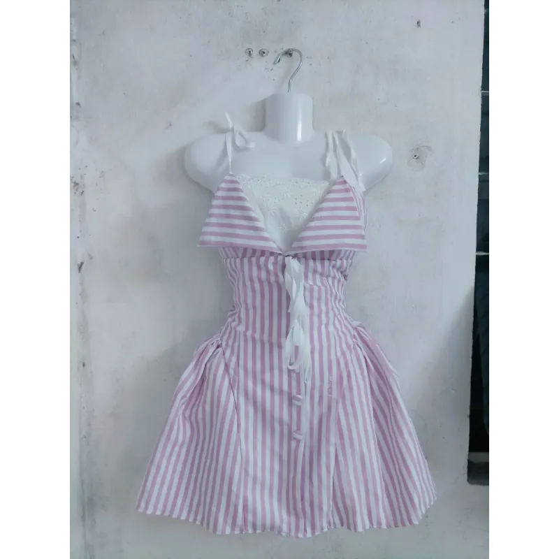 váy xanh kẻ sọc trắng  798892