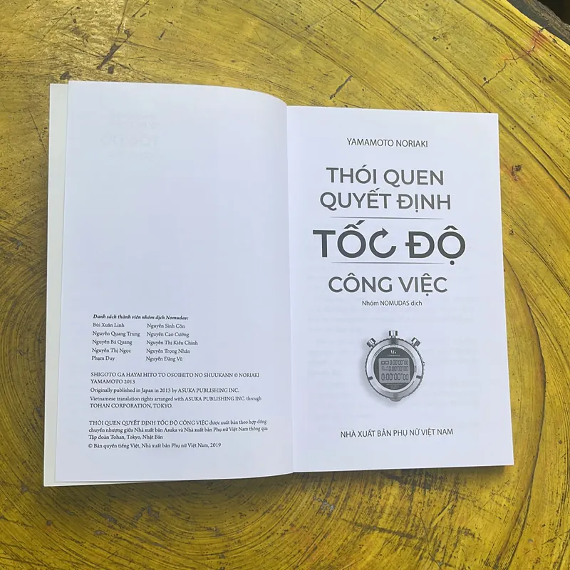 THÓI QUEN QUYẾT ĐỊNH TỐC ĐỘ CÔNG VIỆC- YAMAMOTO NORIAKI 709575