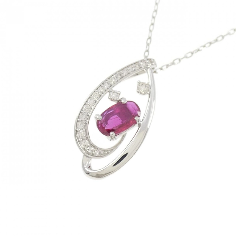 Dây chuyền ruby PT900/PT850 0.55CT - Hàng hiệu Authentic 858627