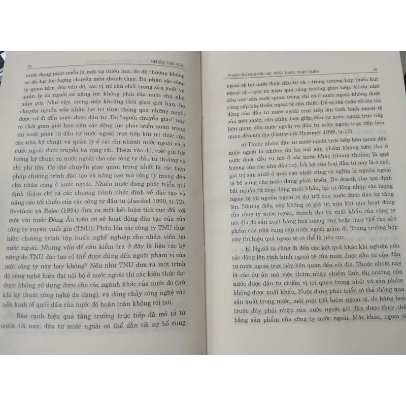 TOÀN CẦU HOÁ VỚI CÁC NƯỚC ĐANG PHÁT TRIỂN 694660