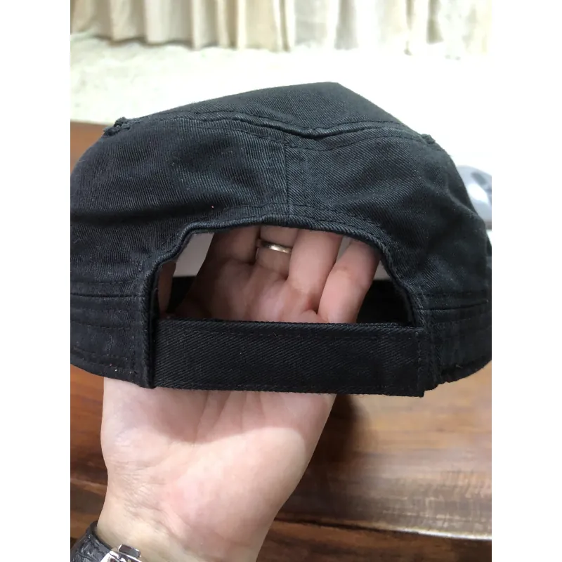 Nón kiểu chóp vuông đen hoạ tiêt thêu tay - xuất khẩu xịn - ship ngẫu nhiên. 520078