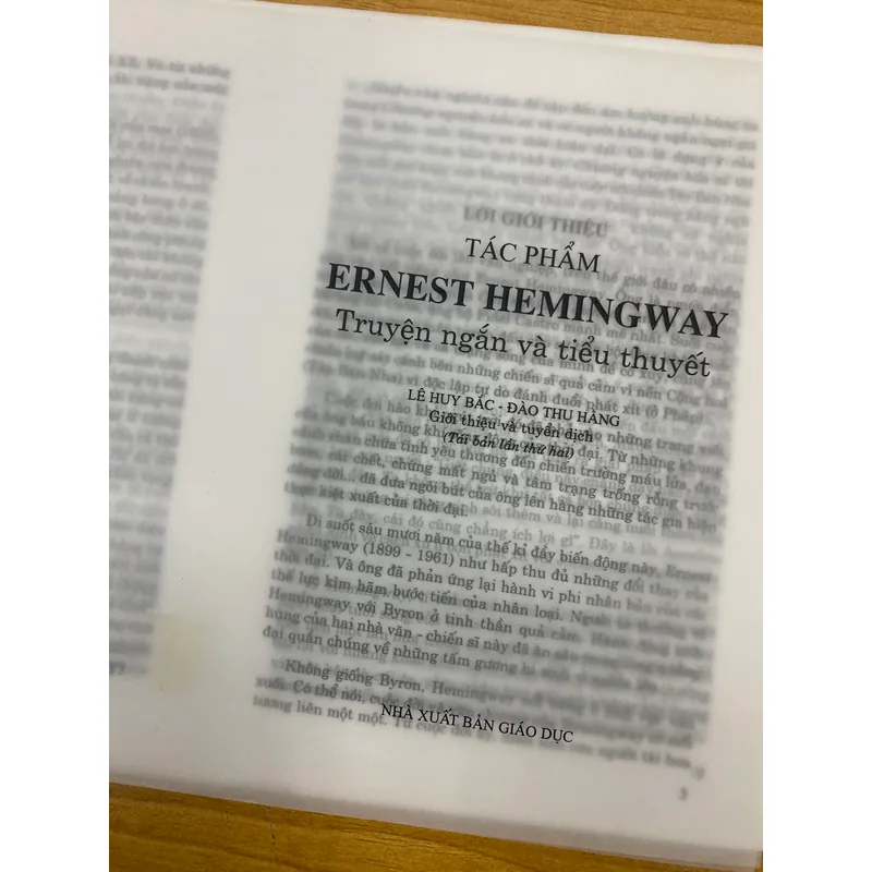 (Bản thảo) Tác phẩm Ernest Hemingway - Truyện ngắn và tiểu thuyết 1112368
