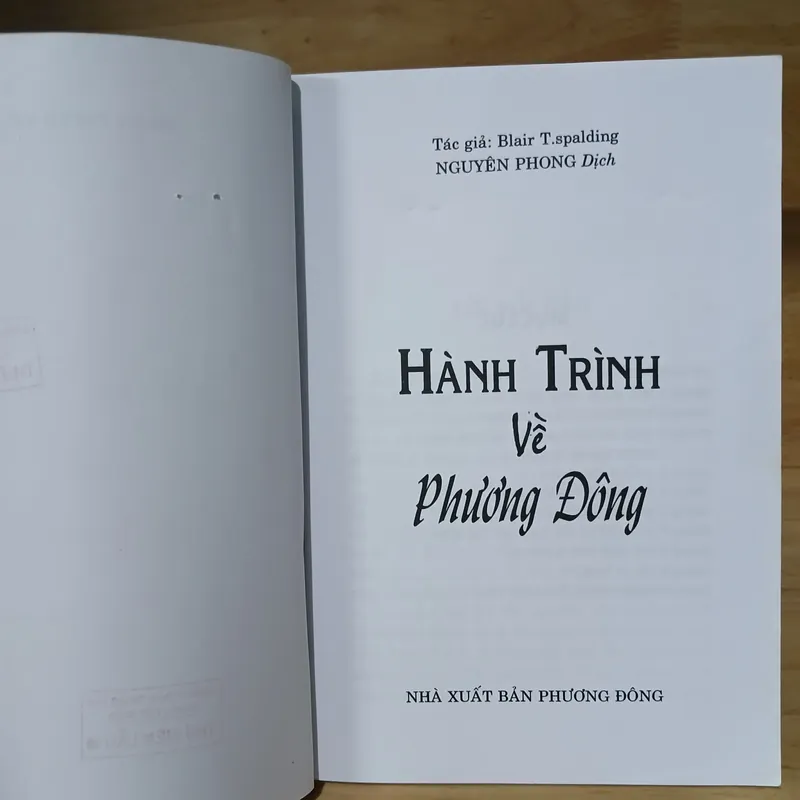 Hành Trình Về Phương Đông - Blair T.Spalding 661610