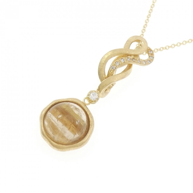Dây chuyền thạch anh rutile 750YG/K18YG 3.89CT - Hàng hiệu Authentic 858135