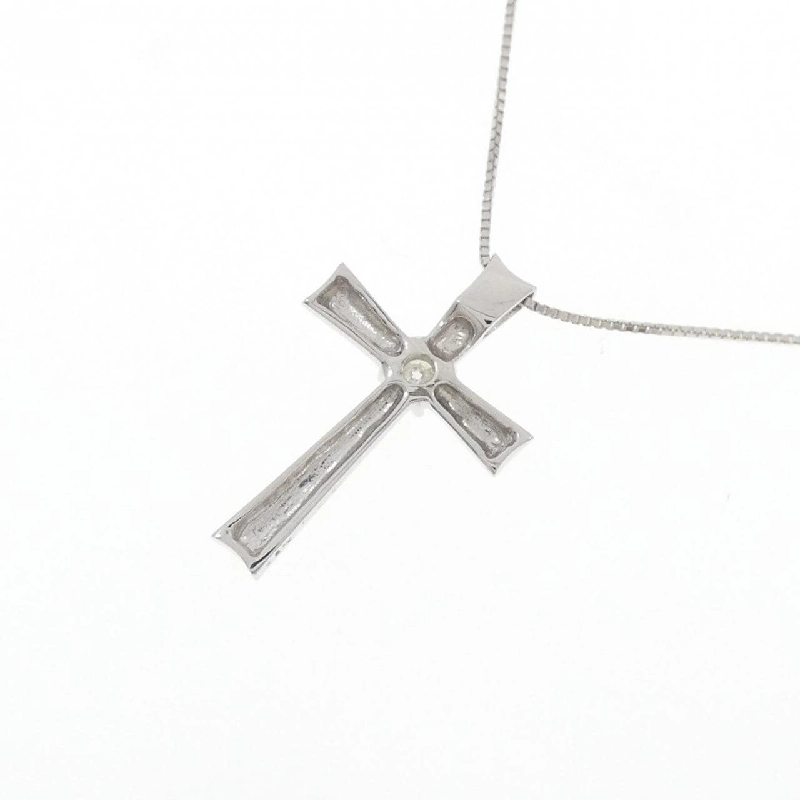 K18WG Dây chuyền kim cương chéo 0.10CT - Hàng hiệu Chính hãng 859889