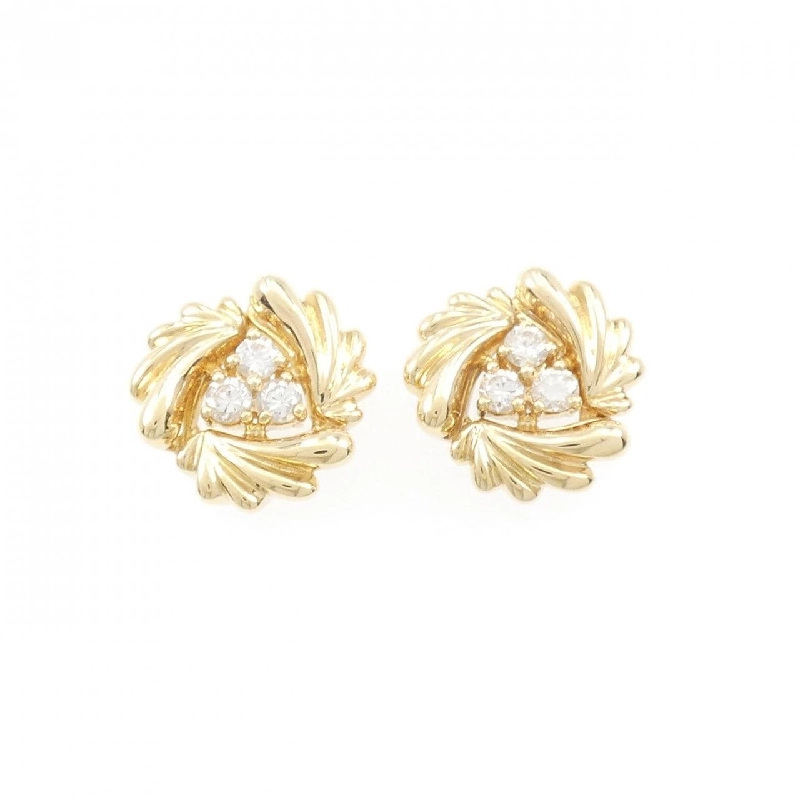 Bông tai kim cương 750YG/K18YG - Hàng hiệu Authentic 868715