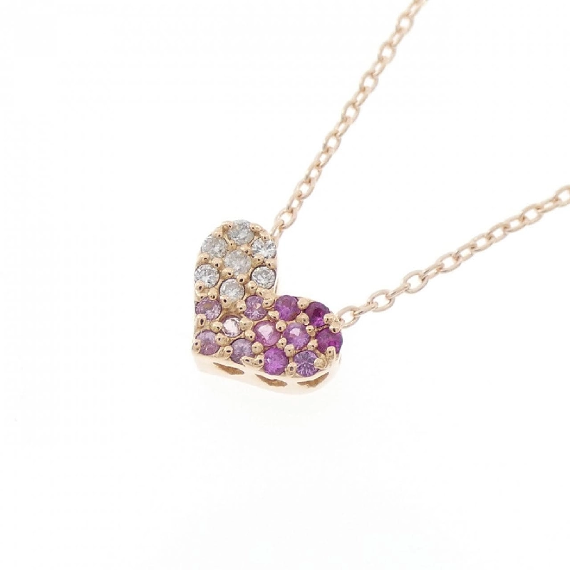 K10PG Heart Sapphire Necklace - Hàng hiệu Authentic 862328