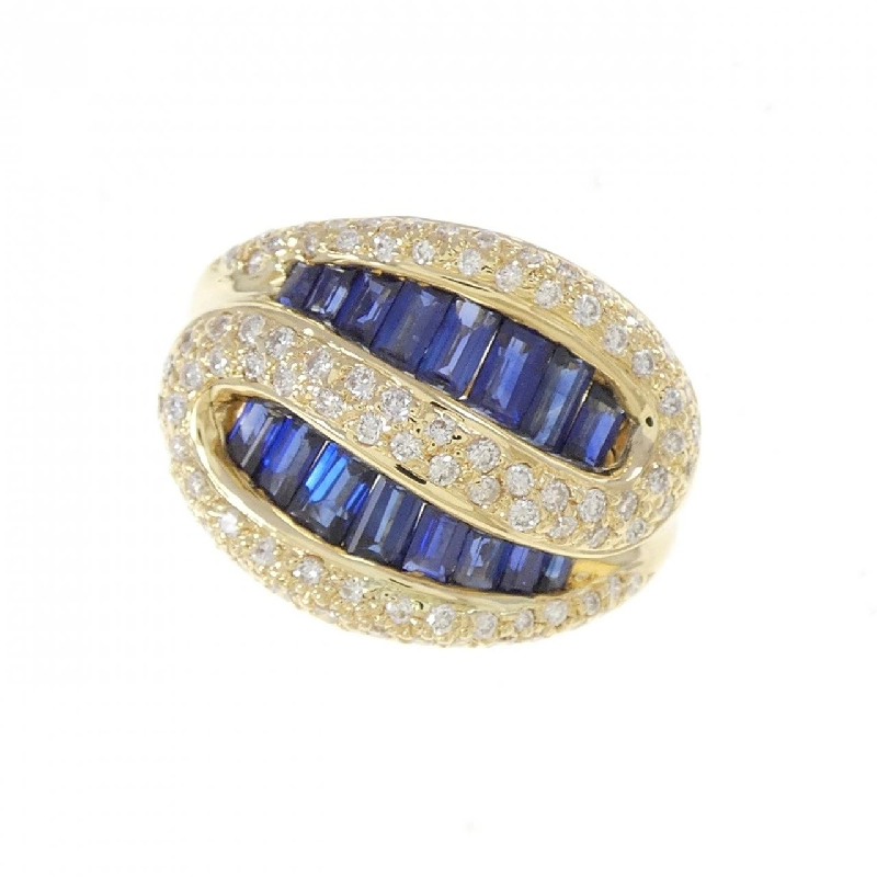 Nhẫn Sapphire K18YG 1.62CT - Hàng hiệu Chính hãng 852365