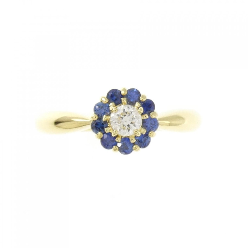 Nhẫn Sapphire Hoa K18YG 0.24CT 673064