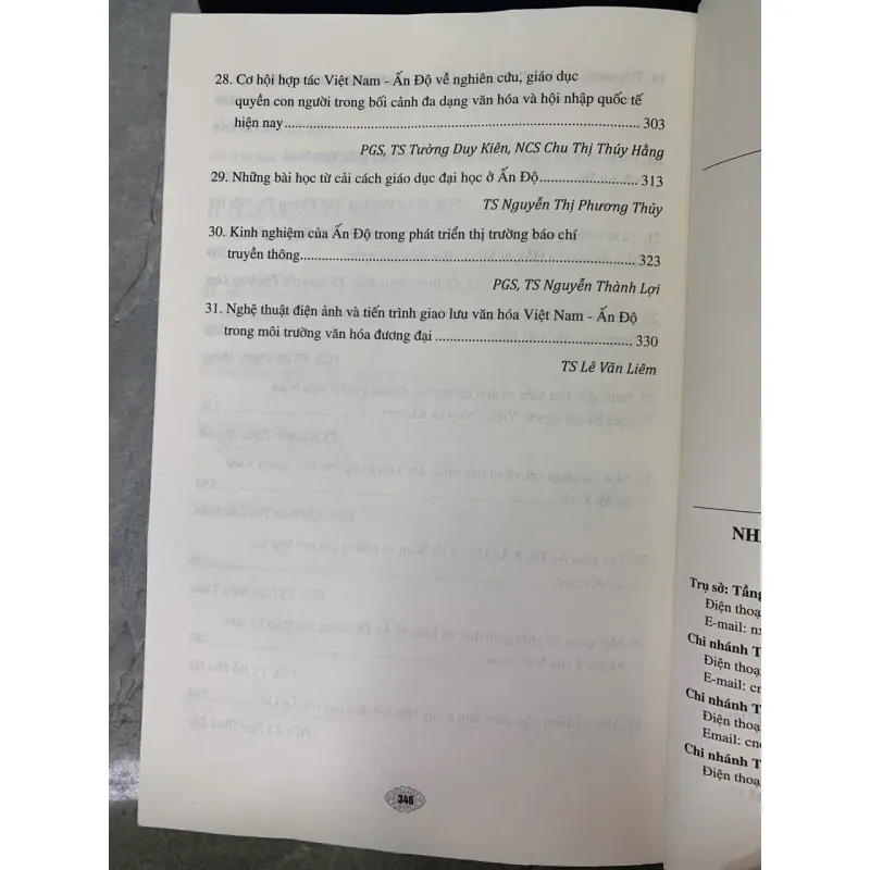 QUAN HỆ VIỆT NAM ẤN ĐỘ TRÊN LĨNH VỰC VĂN HÓA - PGS. TS. LÊ VĂN TOAN (CHỦ BIÊN) 699465