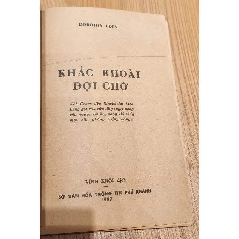 Tiểu thuyết trinh thám cổ điển; Khắc khoải đợi chờ. Tác giả: Dorothy Eden 703954