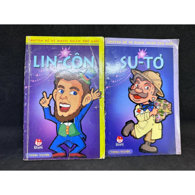 [Phiên Chợ Sách Cũ] Combo 2 Cuốn Su-Tơ, Lin-Côn, Chuyện Kể Về Danh Nhân Thế Giới, (Ố Vàng), 2003 1503 411405