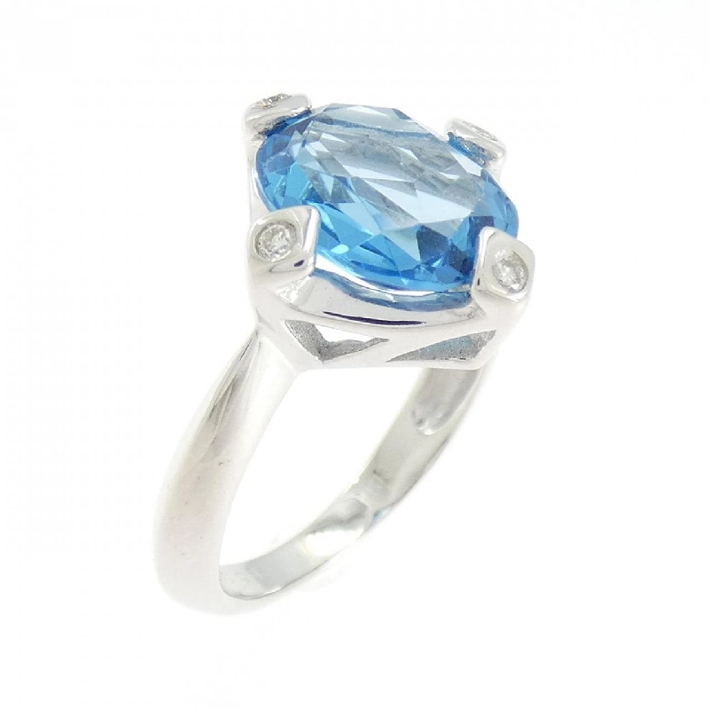 Nhẫn Blue Topaz K18WG - Hàng hiệu Chính hãng 850370