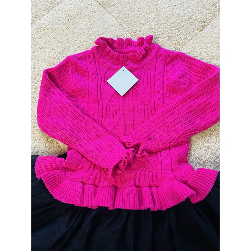 Áo len liền váy bé gái 709002