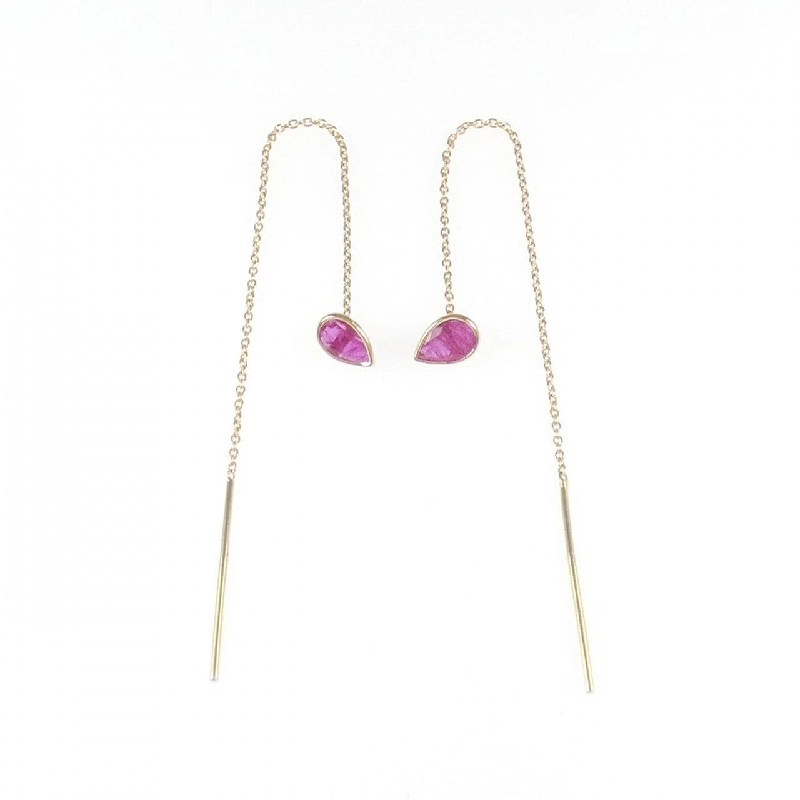 K18YG Bông tai Ruby - Hàng hiệu Chính hãng 867129