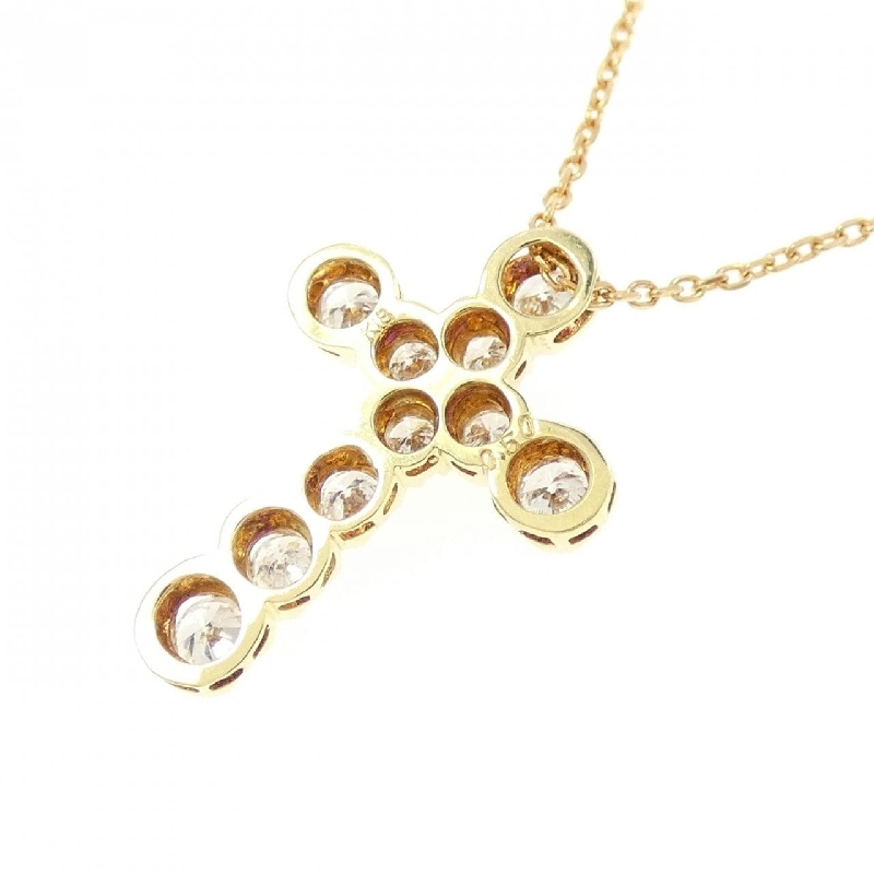 K18YG Dây chuyền kim cương chéo 0.50CT - Hàng hiệu Chính hãng 864476