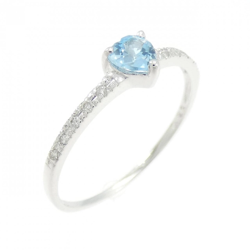 Nhẫn hình trái tim Blue Topaz K18WG 0.28CT - Hàng hiệu Chính hãng 846643