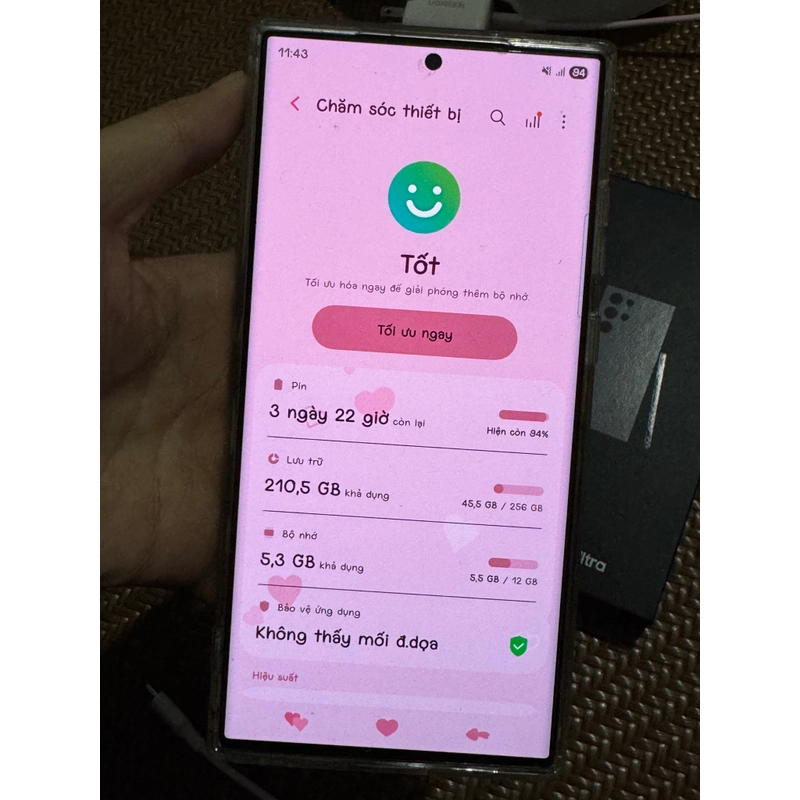 Samsung s23Ultra màu tím, bản Hàn , ram 12GB, bộ nhớ 256GB 549659