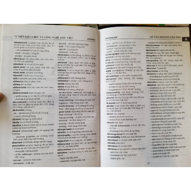 Từ điển khoa học và công nghệ Anh - Việt - Lê Văn Doanh chủ biên 778857